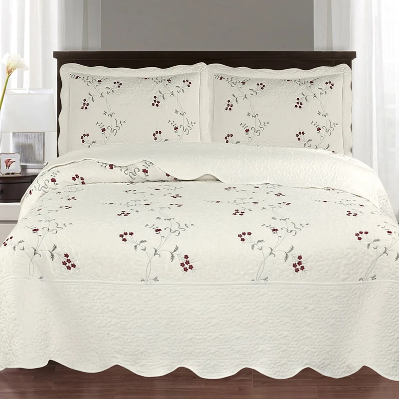 QUILT ANDES BORDADO TORONTO 1.5 PLAZAS GRIS - 2