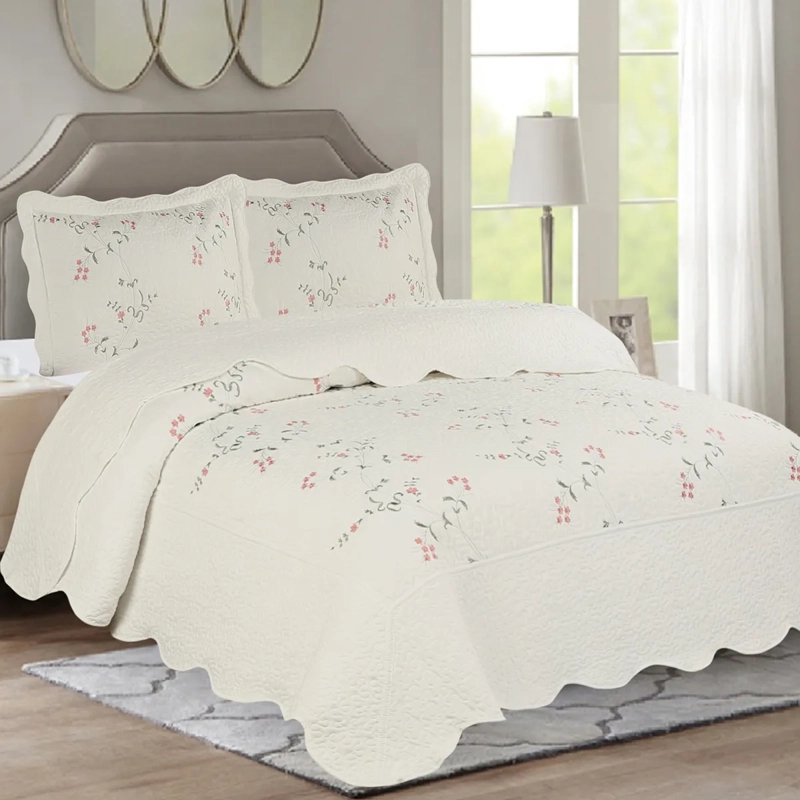 QUILT ANDES BORDADO TORONTO KING ROSA - 1