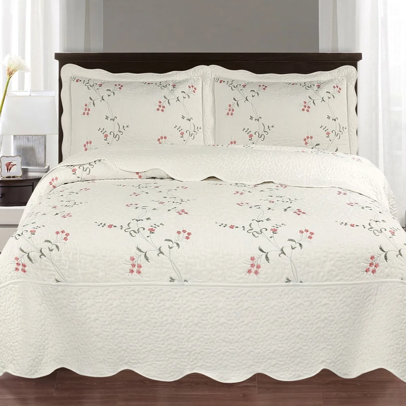 QUILT ANDES BORDADO TORONTO KING ROSA - 2