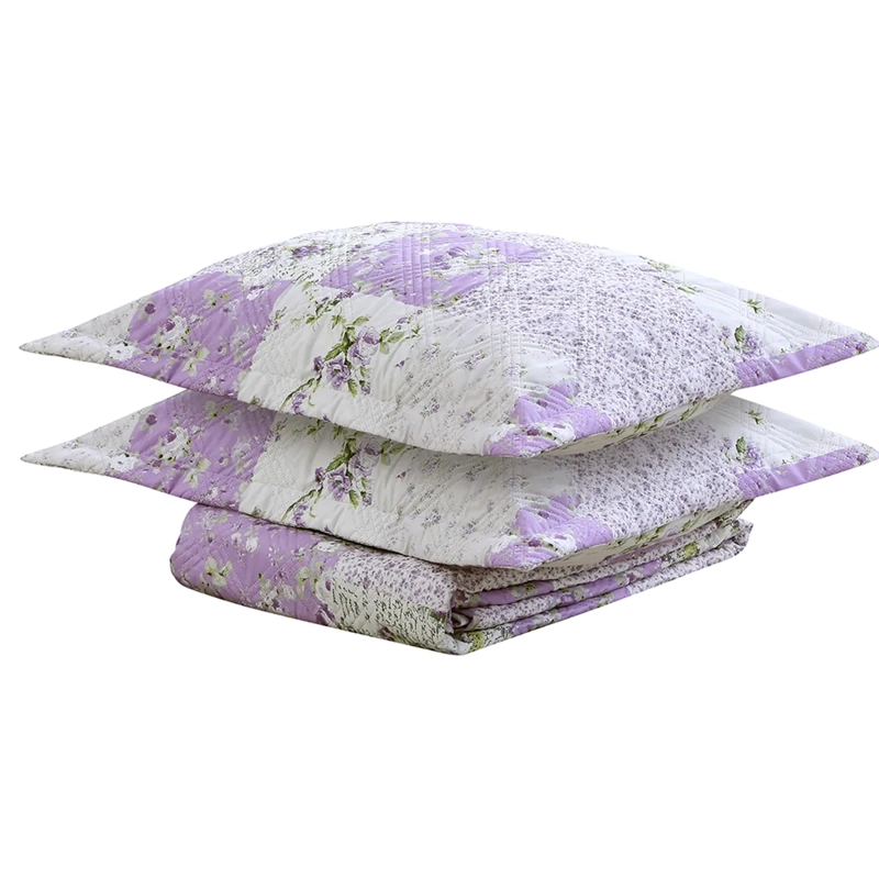 QUILT ANDES ESTAMPADO PATCHWORK KING LILA - 2