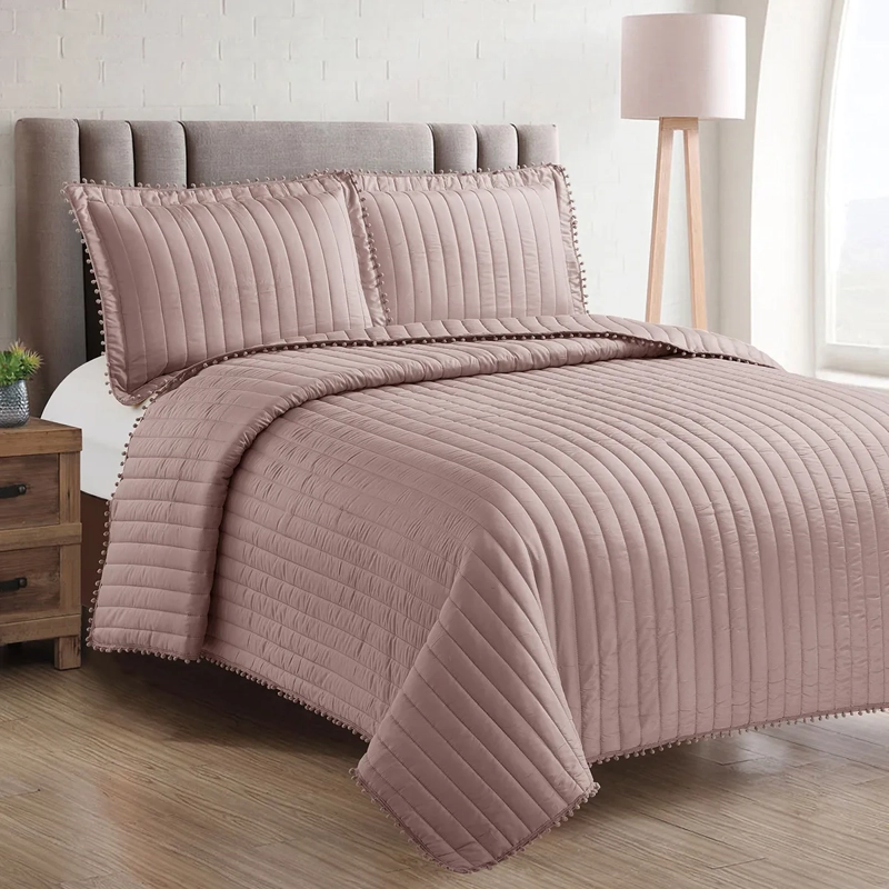 QUILT ANDES POM POM KING ROSA - 1