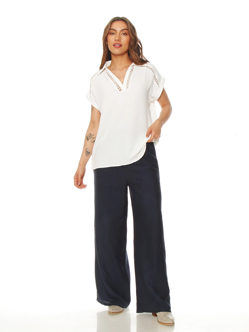 BLUSA MUJER WADOS ESCOTE EN V MANGA CORTA