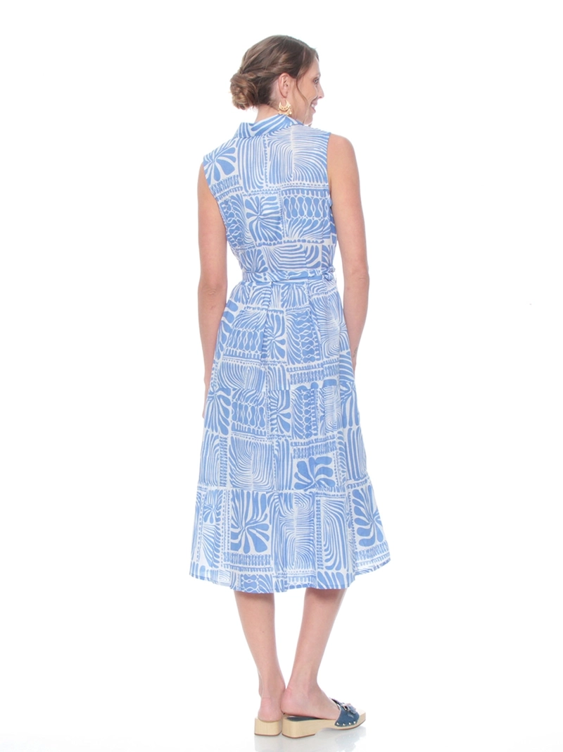 VESTIDO MUJER WADOS ALGODÓN ESTAMPADO SIN MANGAS - 3
