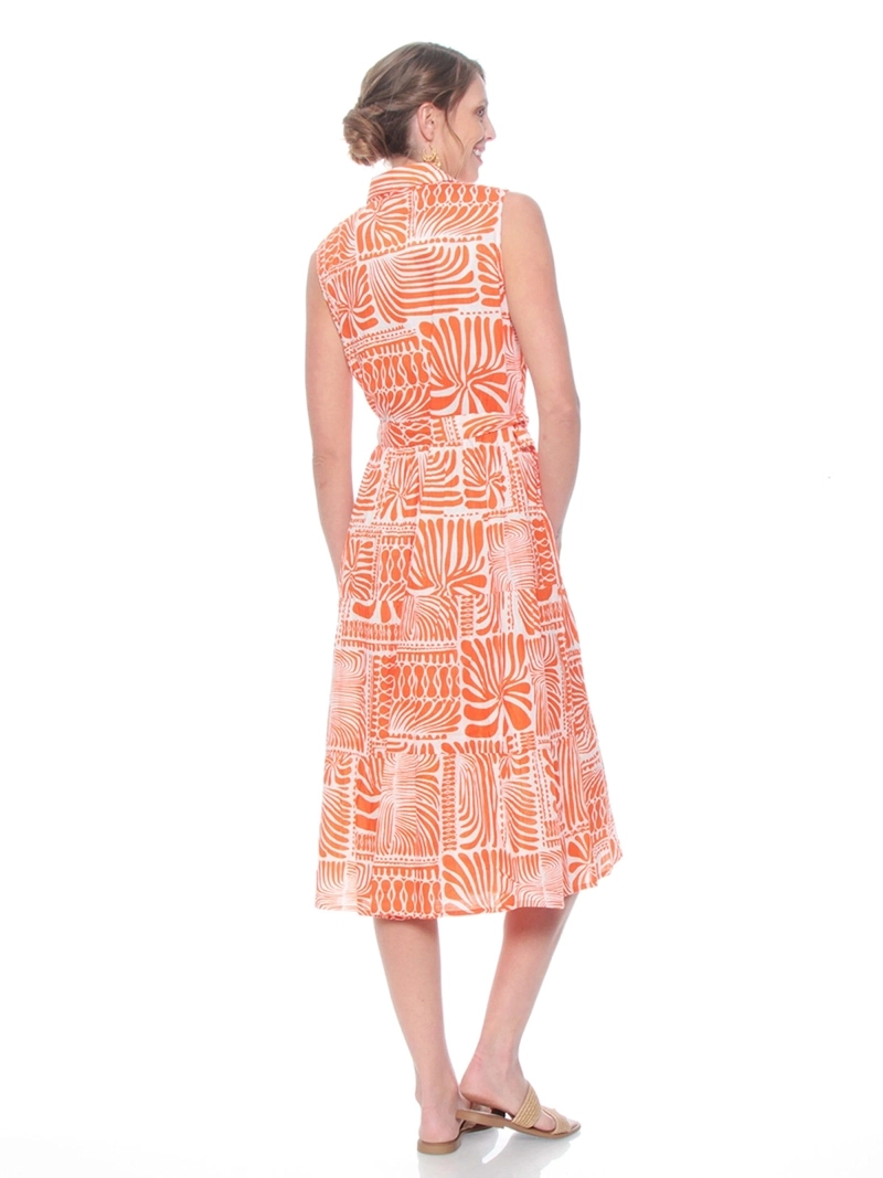VESTIDO MUJER WADOS ALGODÓN ESTAMPADO SIN MANGAS - 3