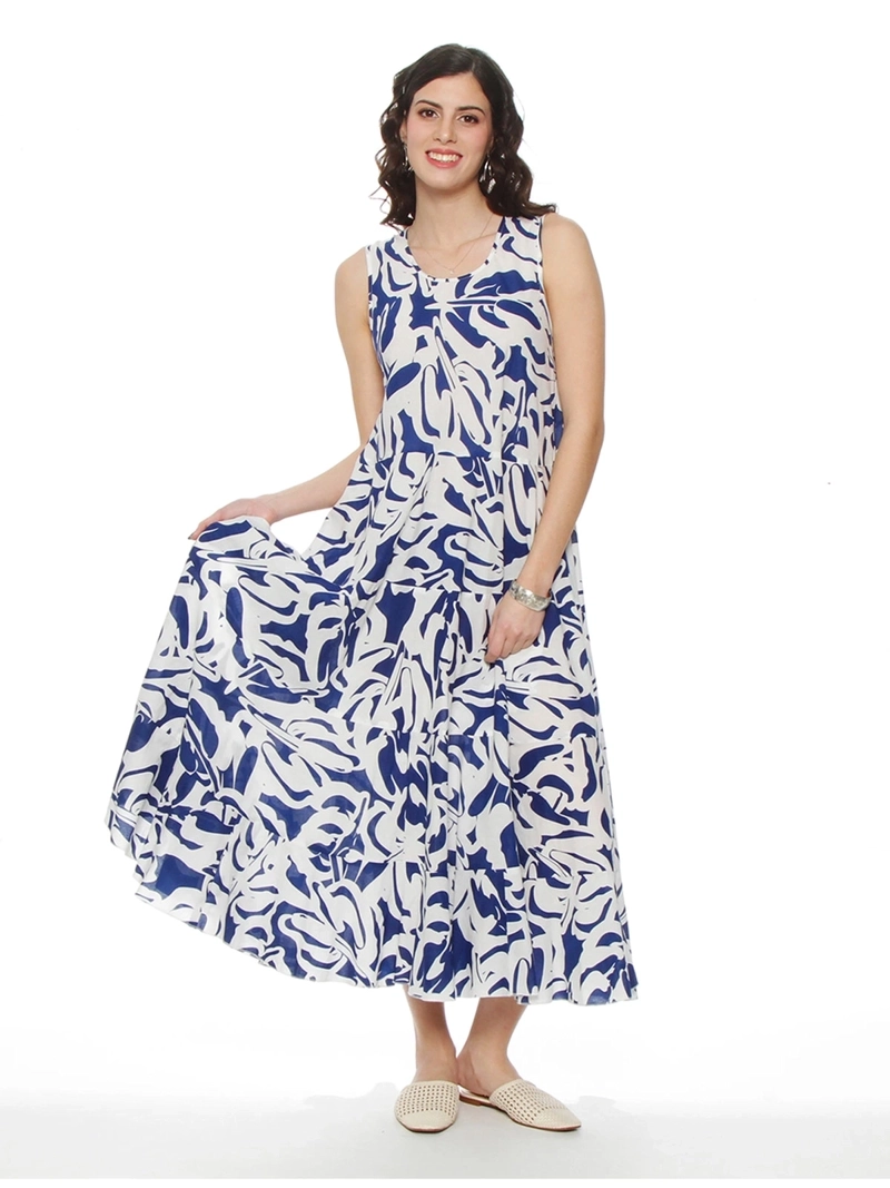 VESTIDO MUJER WADOS ALGODÓN ESTAMPADO SIN MANGAS ESCOTE REDONDO - 2