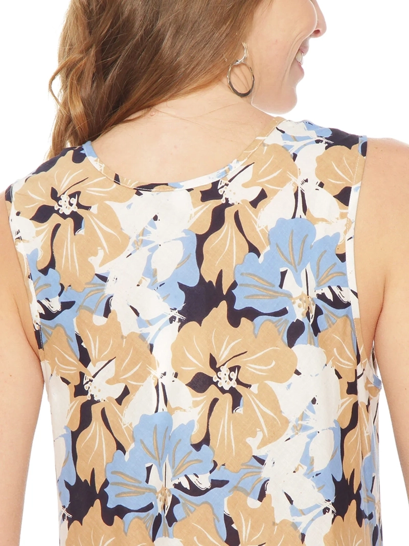 VESTIDO MUJER WADOS ALGODÓN SIN MANGAS ESTAMPADO ESCOTE REDONDO - 6