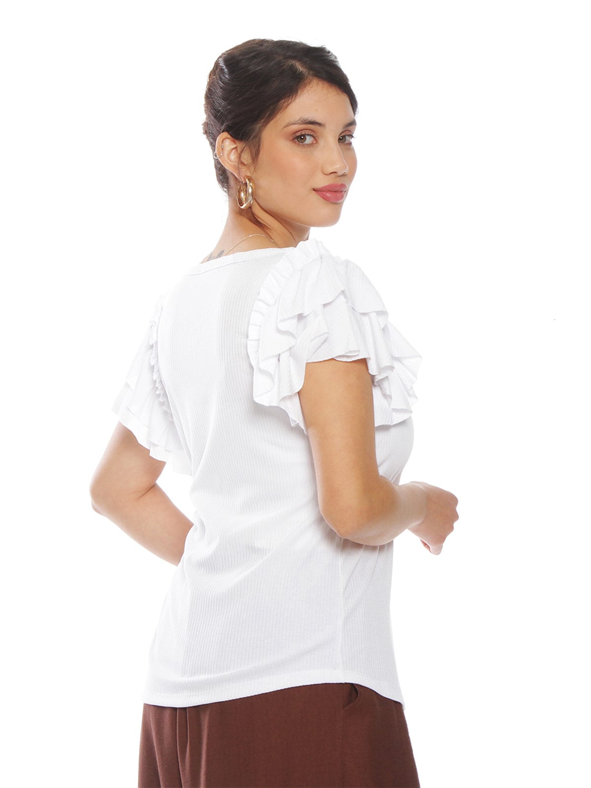 POLERA MUJER WADOS ALGODÓN ESCOTE REDONDO MANGA CORTA - 2