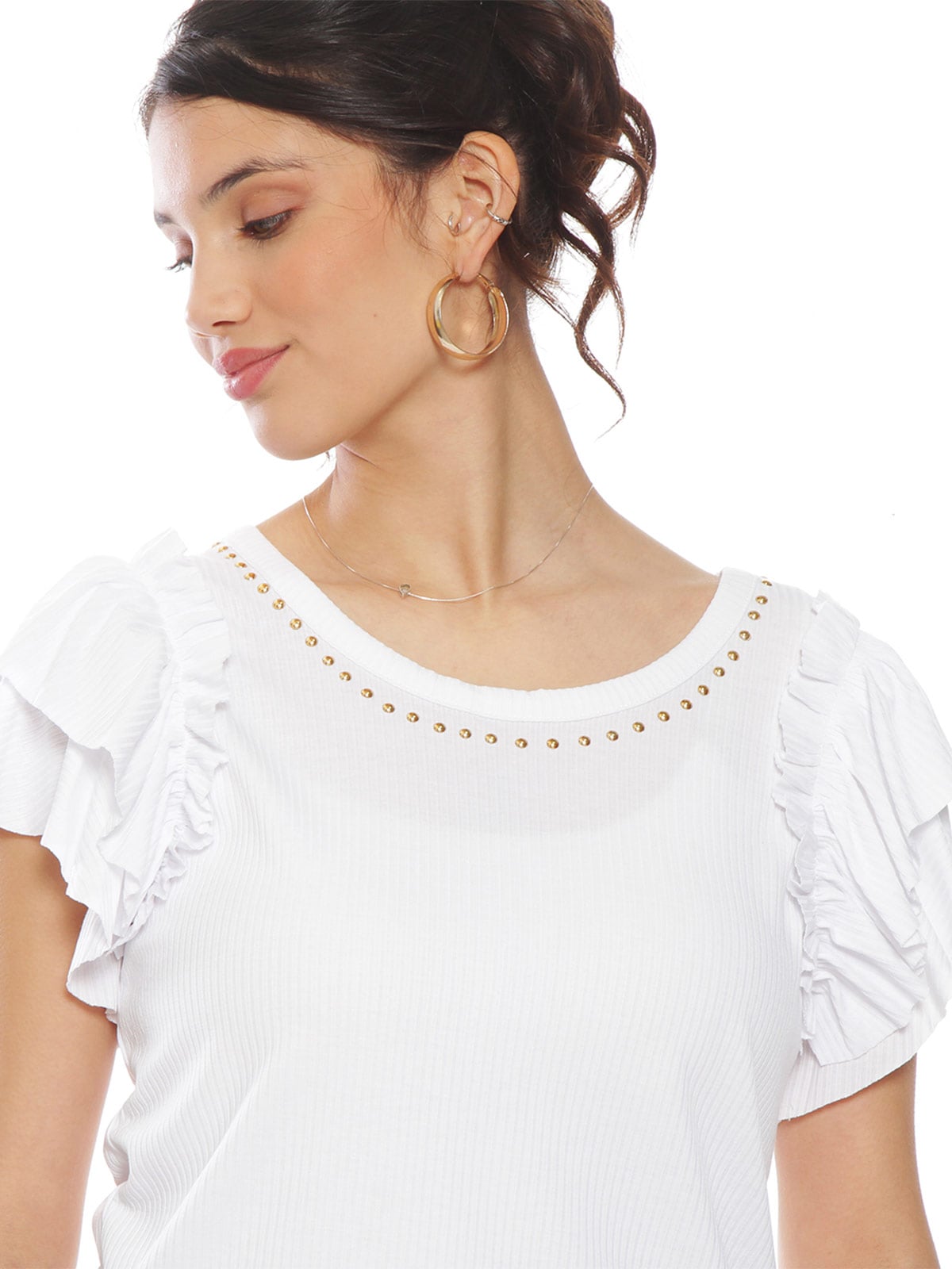 POLERA MUJER WADOS ALGODÓN ESCOTE REDONDO MANGA CORTA - 3