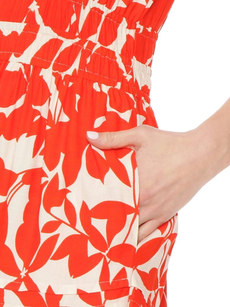 VESTIDO MUJER WADOS MANGA CORTA ESTAMPADO ESCOTE EN V - 7