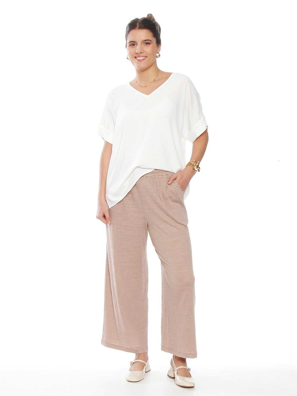 BLUSA MUJER WADOS ESCOTE EN V MANGA CORTA - 5