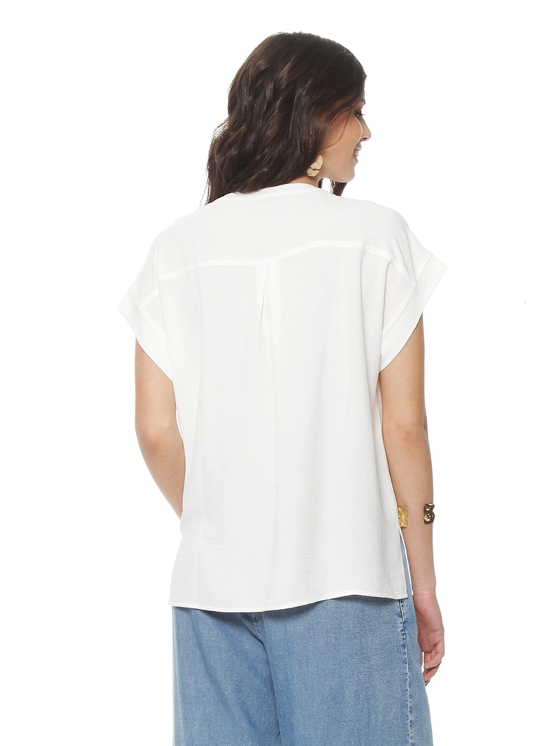 BLUSA MUJER WADO'S ABOTONADA ESCOTE V - 4
