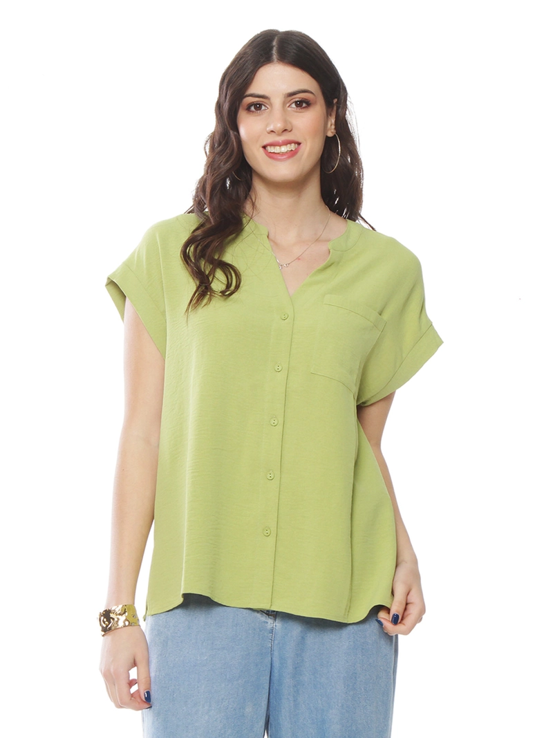 BLUSA MUJER WADO'S ABOTONADA ESCOTE V - 2