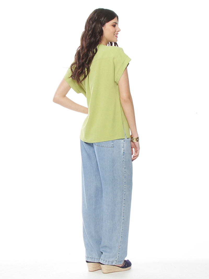 BLUSA MUJER WADO'S ABOTONADA ESCOTE V - 3