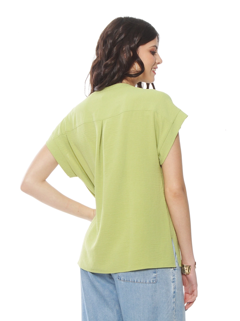 BLUSA MUJER WADO'S ABOTONADA ESCOTE V - 4
