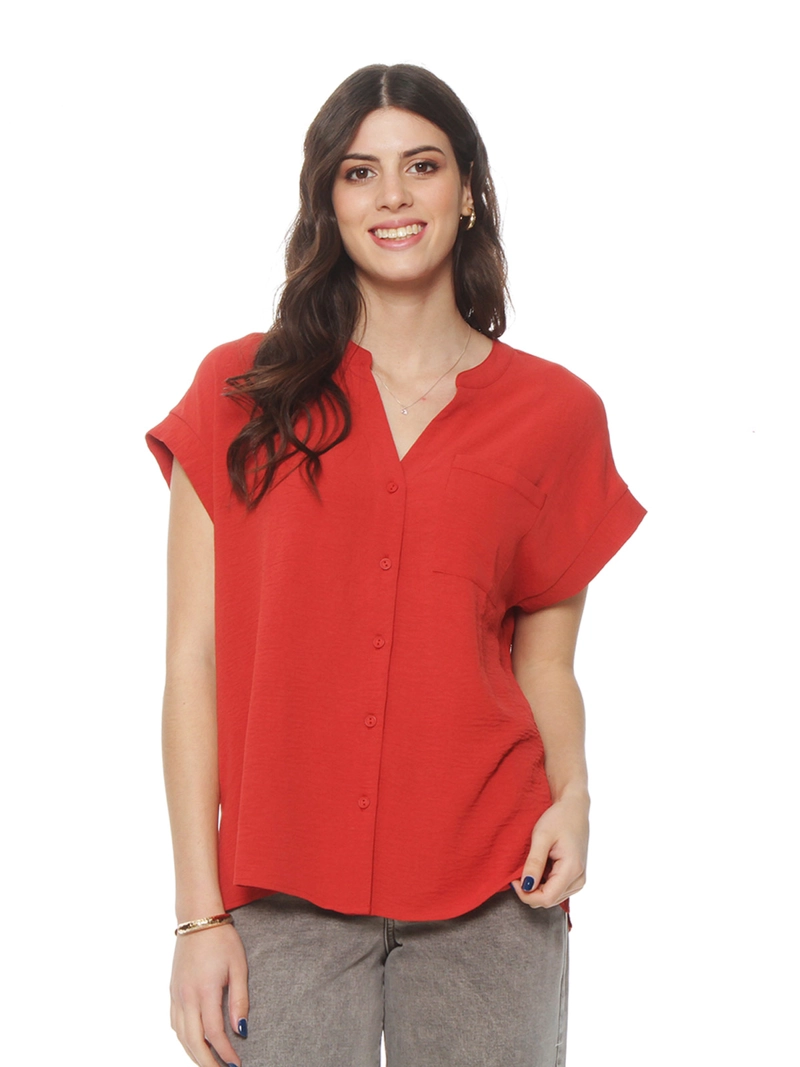 BLUSA MUJER WADO'S ABOTONADA ESCOTE V - 2