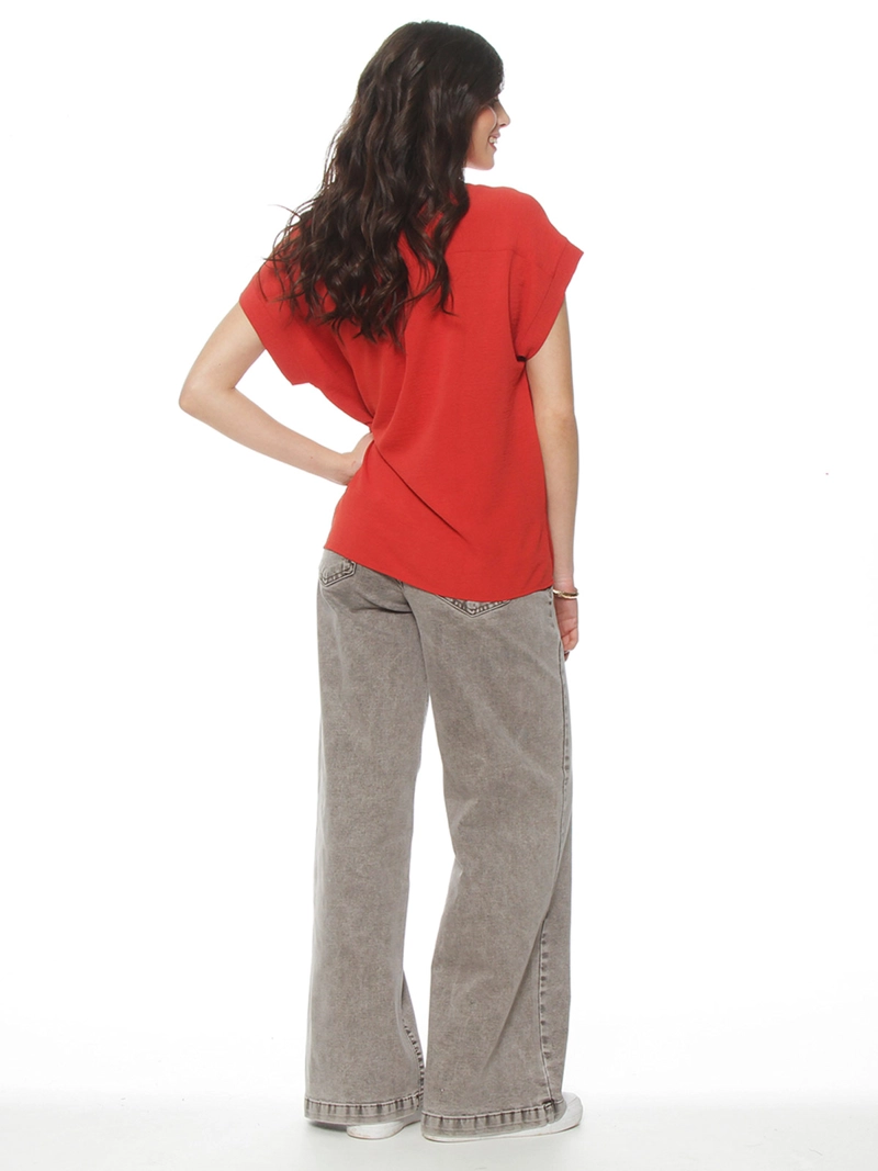 BLUSA MUJER WADO'S ABOTONADA ESCOTE V - 3