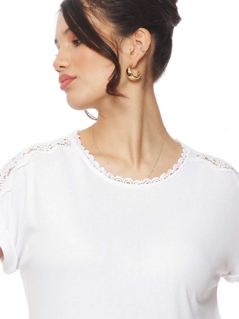 POLERA MUJER WADOS ESCOTE EN V MANGA CORTA - 5