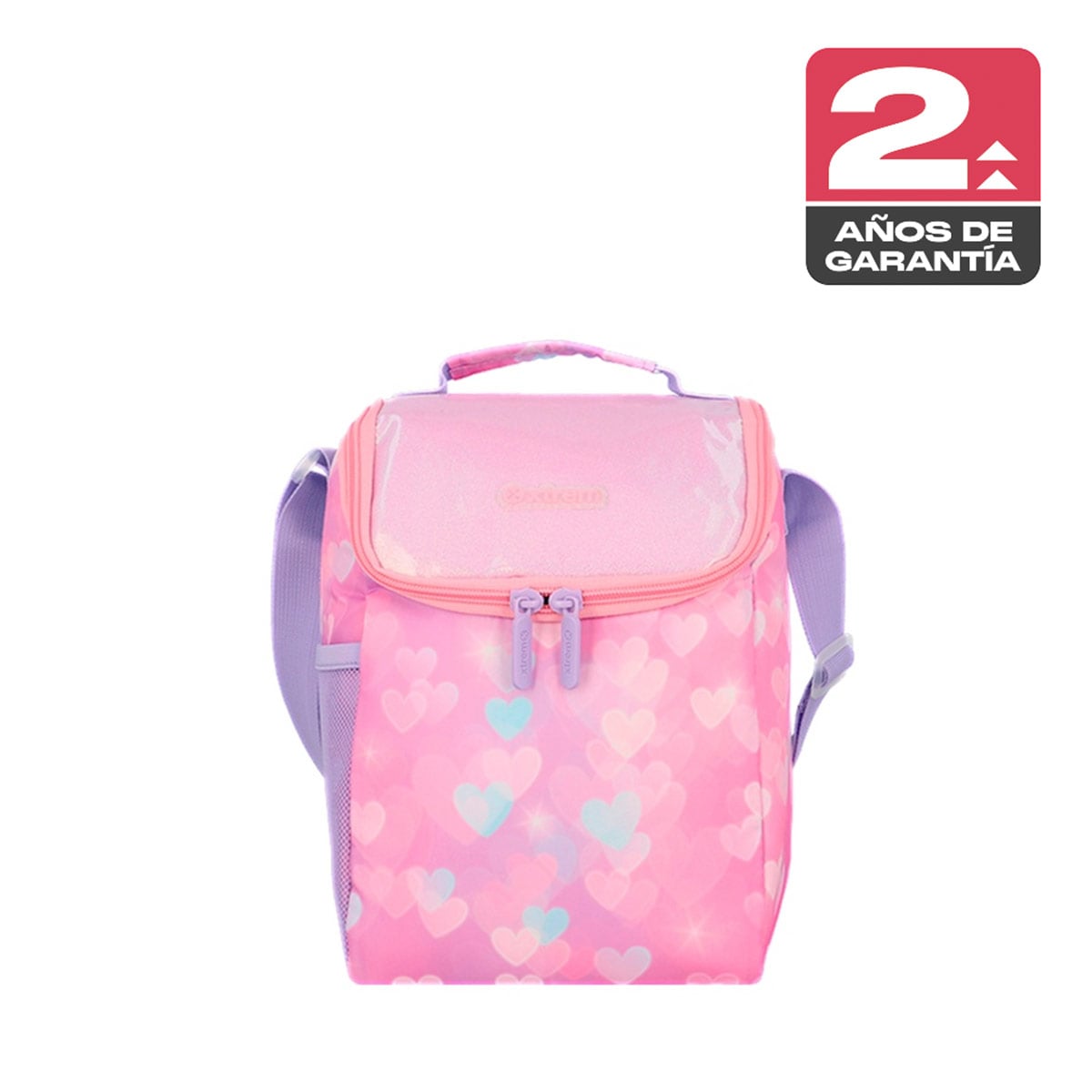 LONCHERA TÉRMICA XTREM FROSTER 6XT CORAZONES ROSADO - 1