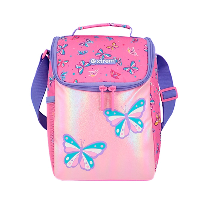 LONCHERA TÉRMICA XTREM FROSTER 6XT MARIPOSAS ROSADO/MORADO - 2