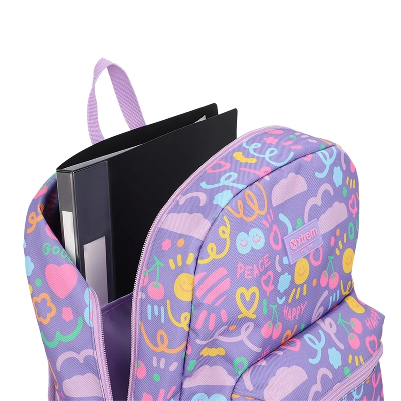 TRIPLE PACK 6XT MOCHILA NIÑA XTREM PRINT MORADO - 5