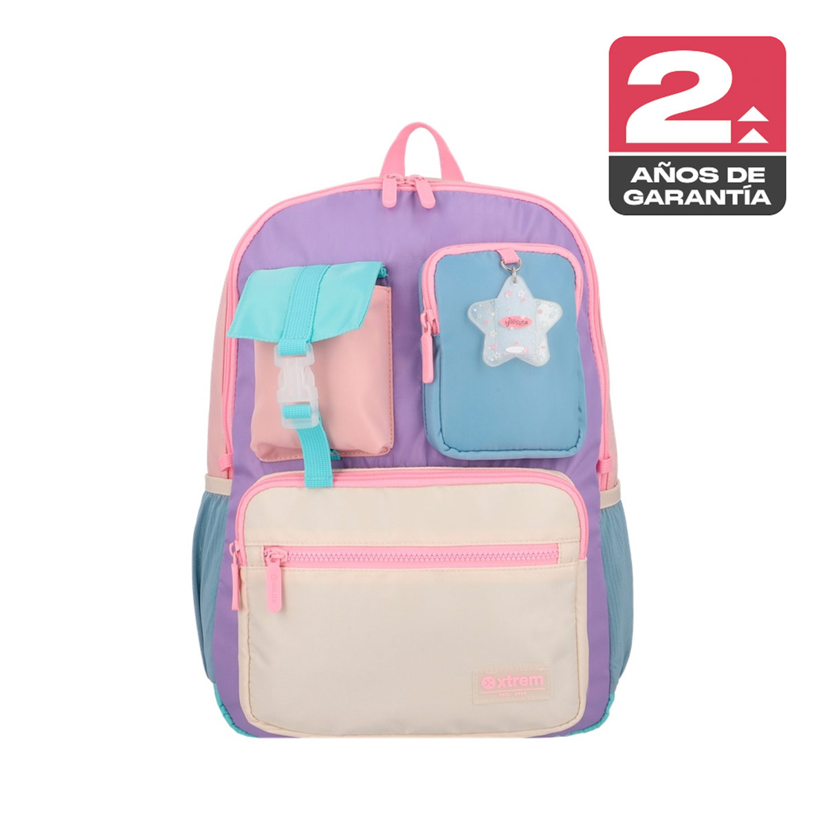 MOCHILA NOTEBOOK XTREM CLEVELAND 6XT MORADO/MULTICOLOR 15" - 1