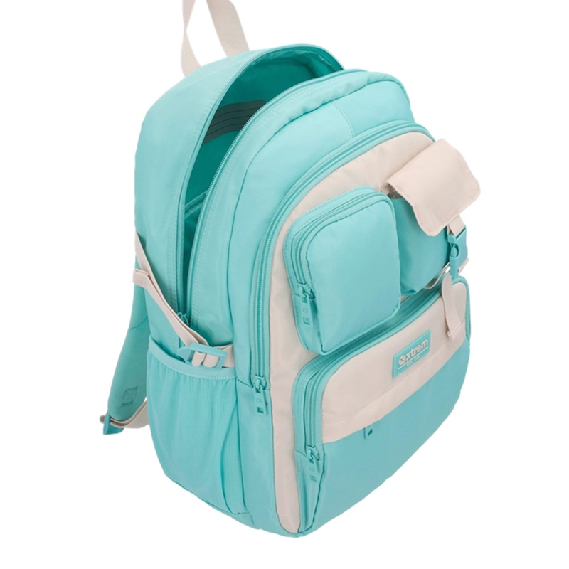 MOCHILA NOTEBOOK XTREM KIRA 6XT VERDE MENTA/BEIGE 15" - 5