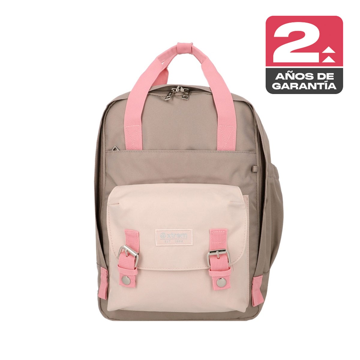 MOCHILA NOTEBOOK XTREM MONROE 6XT BEIGE/ROSADO 15" - 1
