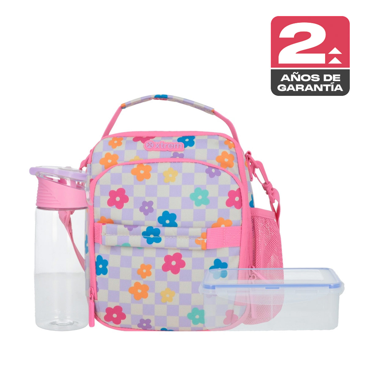 LONCHERA TÉRMICA XTREM LUNCH-PACK 6XT FLORES ROSADO - 1