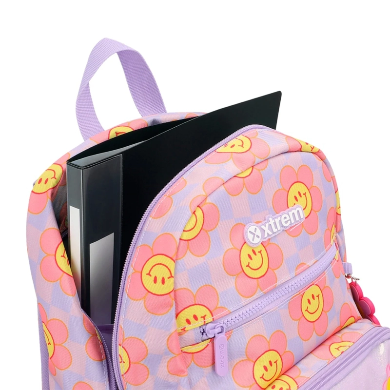 MOCHILA XTREM BOLT 6XT FLORES LILA - 8