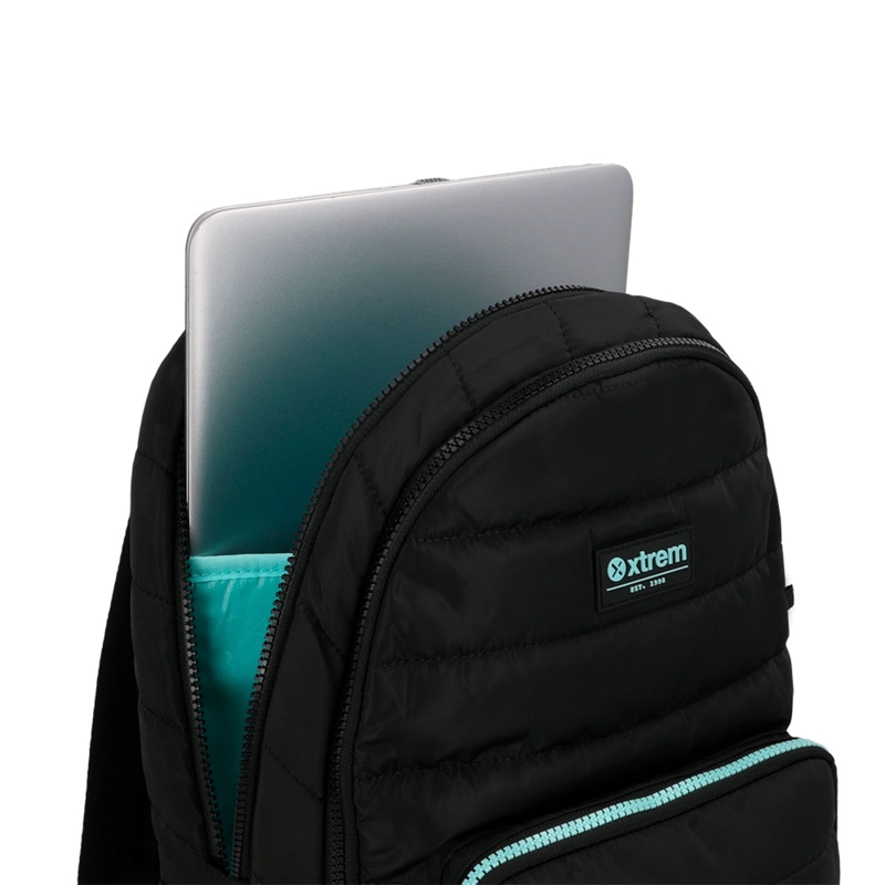 MOCHILA NOTEBOOK XTREM HAMILTON 6XT NEGRO/VERDE AGUA 14" - 8