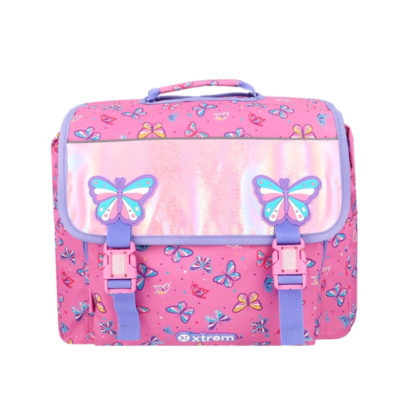 MOCHILA XTREM HARVEY 6XT MARIPOSAS ROSADO/MORADO - 1