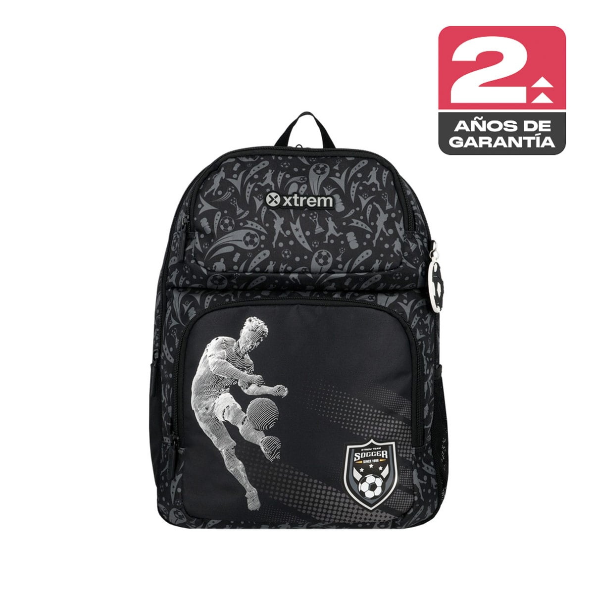 MOCHILA XTREM HOPPER 2.0 6XT FÚTBOL NEGRO/GRIS - 1