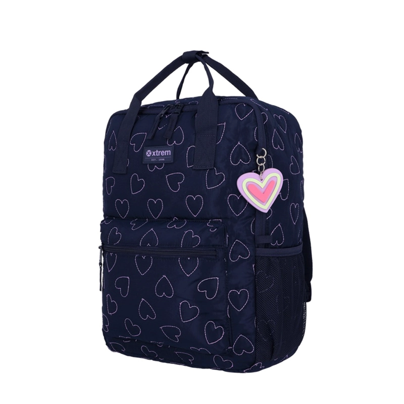 MOCHILA NOTEBOOK XTREM LEIA 6XT CORAZONES AZUL 15" - 3