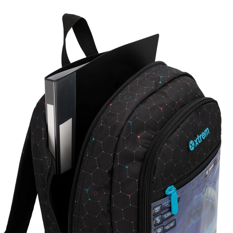 MOCHILA XTREM LOGAN 6XT VIDEOJUEGO NEGRO - 8