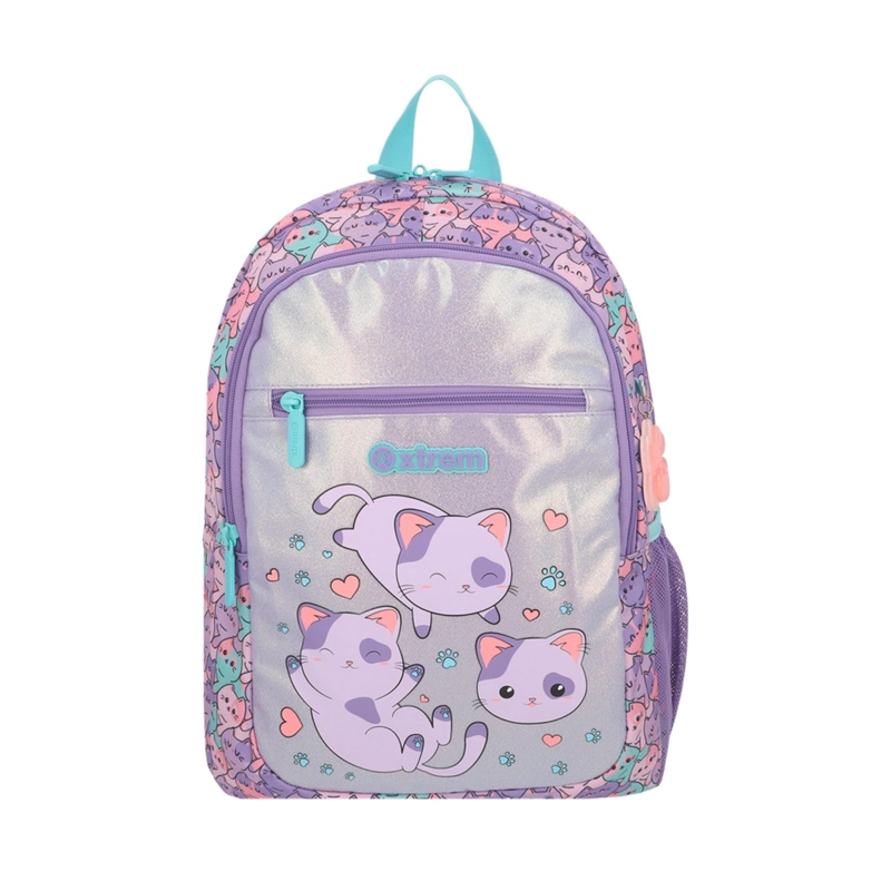 MOCHILA XTREM LOGAN 6XT GATOS LILA - 2