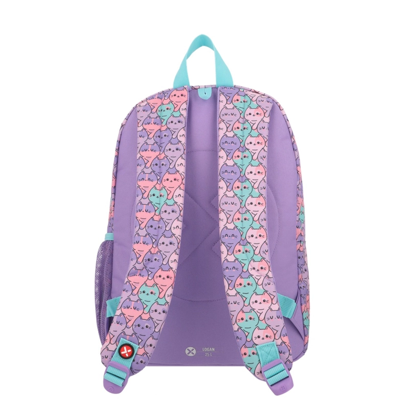 MOCHILA XTREM LOGAN 6XT GATOS LILA - 4