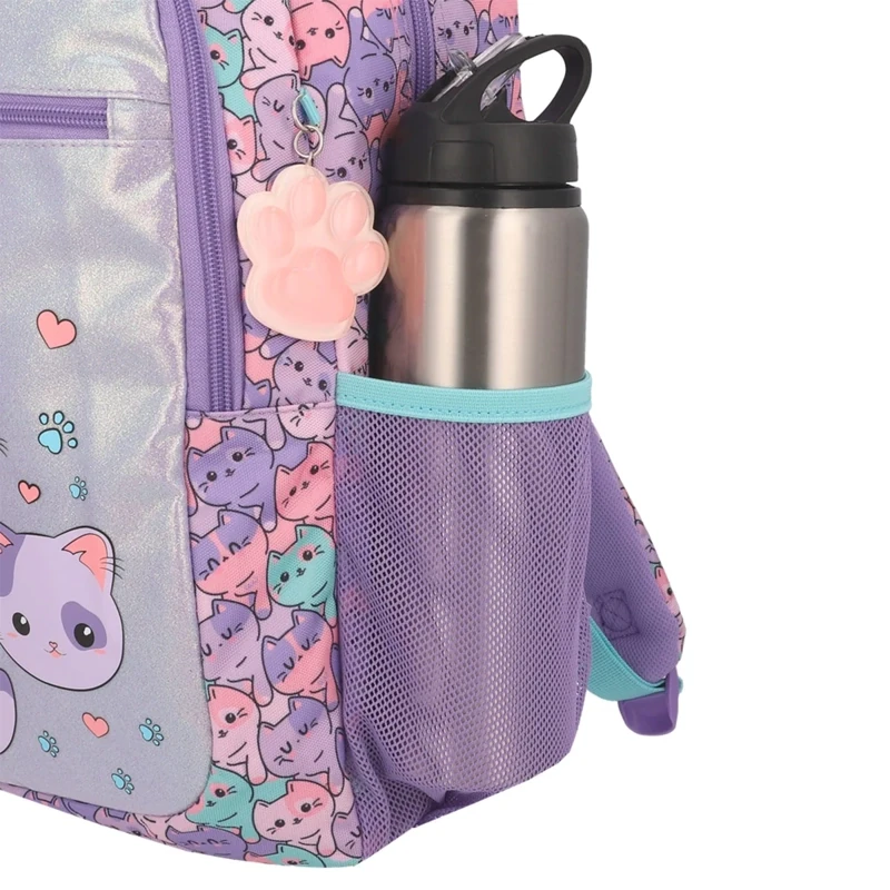 MOCHILA XTREM LOGAN 6XT GATOS LILA - 7