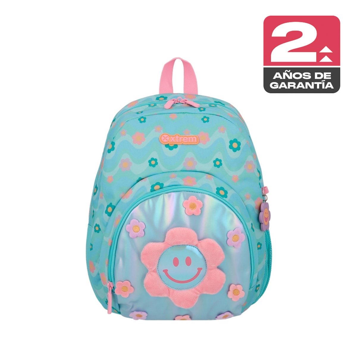 MOCHILA XTREM POWER 6XT FLORES CELESTE - 1