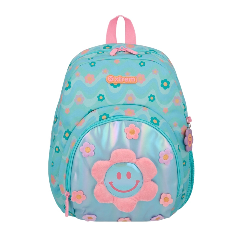 MOCHILA XTREM POWER 6XT FLORES CELESTE - 2