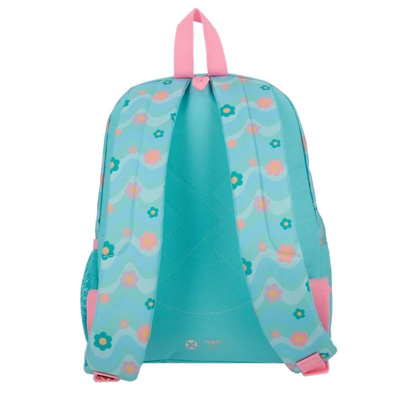 MOCHILA XTREM POWER 6XT FLORES CELESTE - 4
