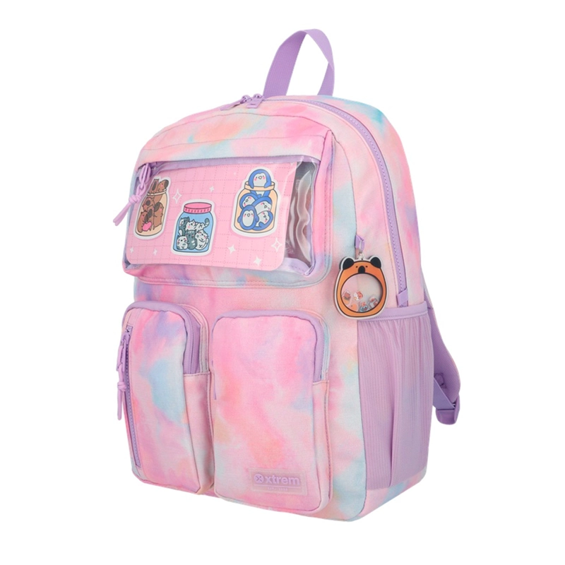 MOCHILA NOTEBOOK XTREM QUEENS 6XT ROSADO/MULTICOLOR 15" - 3
