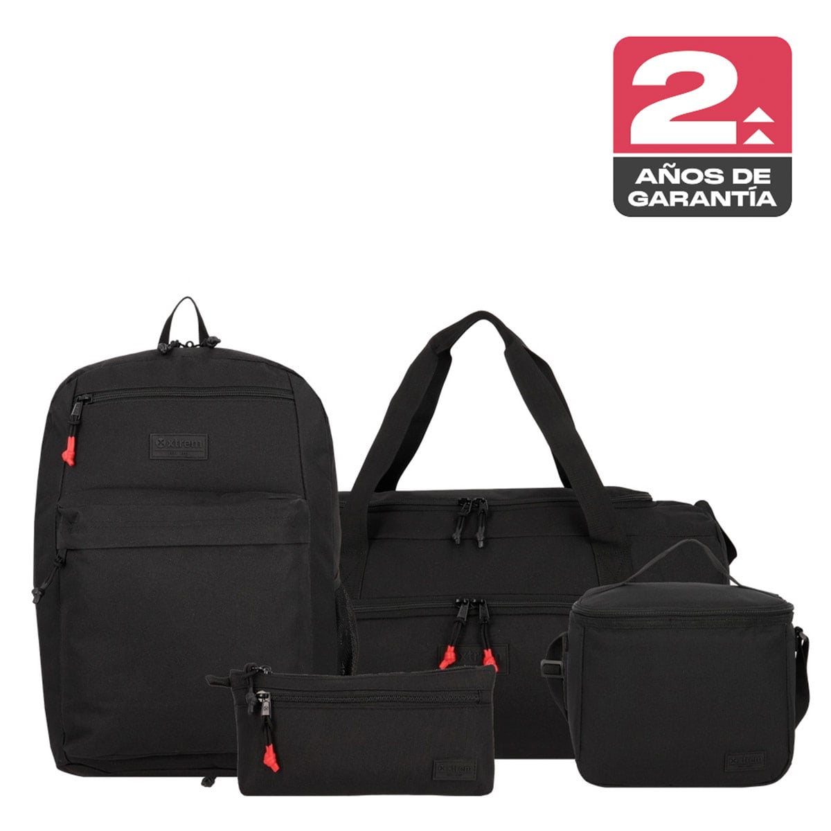 MEGAPACK 6XT MOCHILA NIÑO XTREM NEGRO/ROJO - 1
