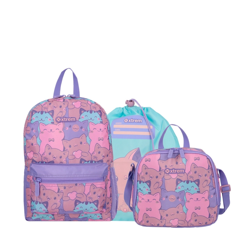 MINIPACK 6XT MOCHILA NIÑA XTREM GATOS LILA - 2
