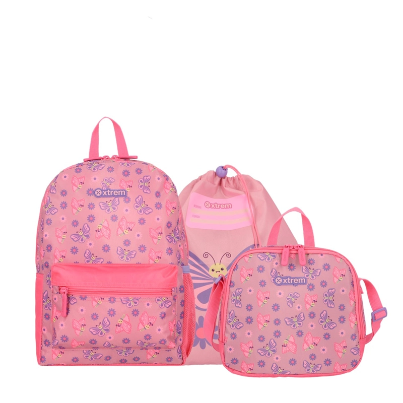 MINIPACK 6XT MOCHILA NIÑA XTREM MARIPOSAS ROSADO - 2
