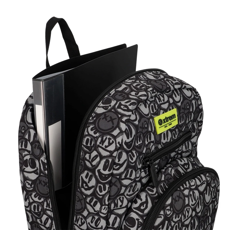MULTIPACK 6XT MOCHILA NIÑO XTREM GRAFFITI PRINT NEGRO - 5