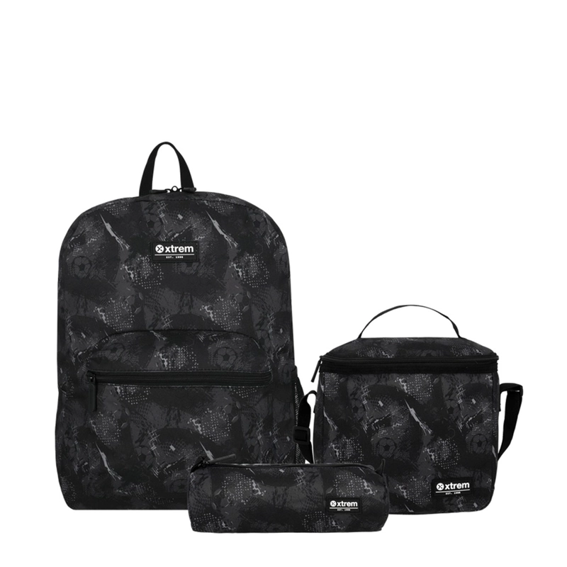 TRIPLE PACK 6XT MOCHILA NIÑO XTREM FÚTBOL NEGRO - 2