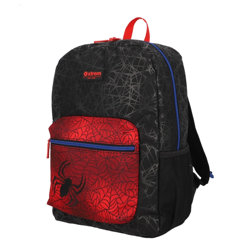 TRIPLE PACK 6XT MOCHILA NIÑO XTREM SPIDER NEGRO/ROJO - 2
