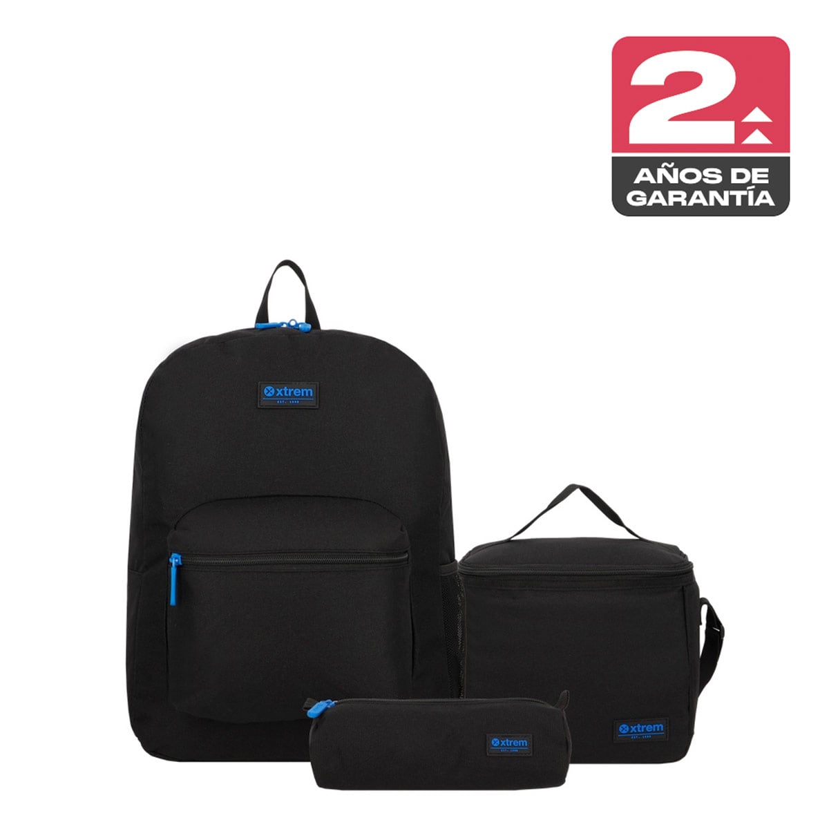 TRIPLE PACK 6XT MOCHILA NIÑO XTREM NEGRO/AZUL - 1