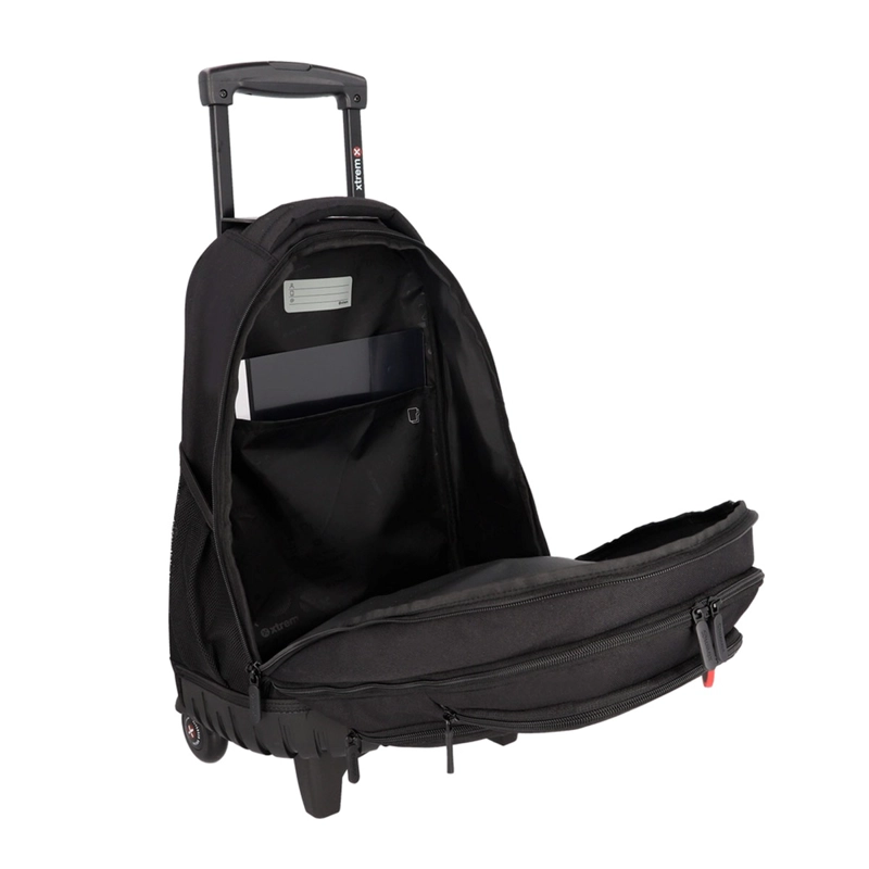 MOCHILA CON RUEDAS XTREM CROSS 6XT NEGRO/ROJO - 5