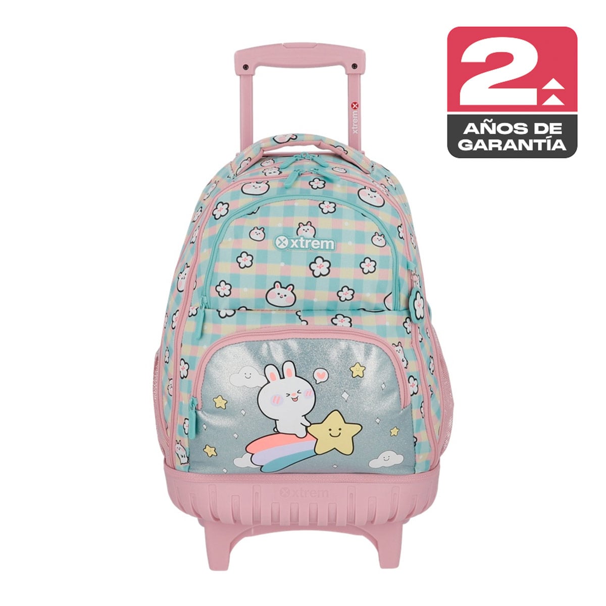 MOCHILA CON RUEDAS XTREM CROSS 6XT CONEJO MULTICOLOR - 1